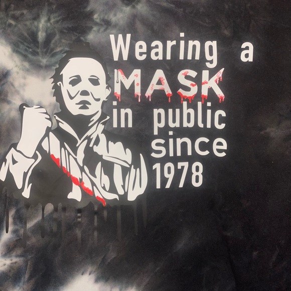 OOAK Michael Meyers Halloween fall shirt size L - Picture 3 of 4